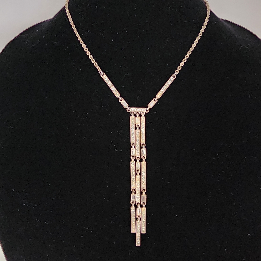 Napier vintage rhinestone drop necklace - Picture 8 of 13